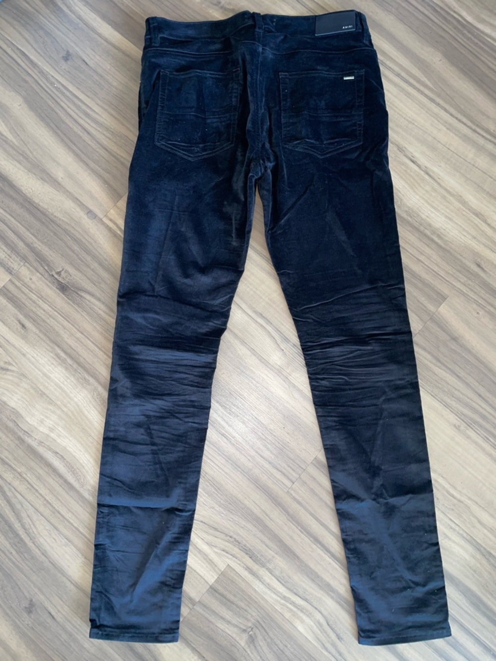 Amiri Black Velvet Skinny Size 36